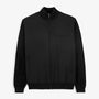 Gilet Melton zippé bi-matière noir