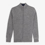 Gilet zippé en laine mélangée col montant gris acier MIKE