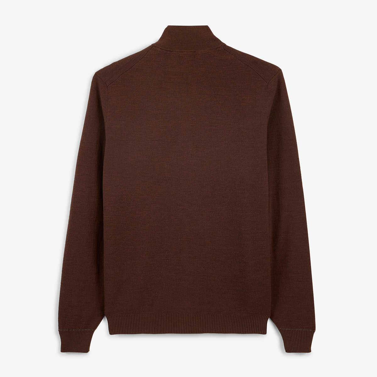Gilet zippé Malone en maille laine marron brownie