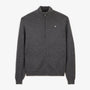 Gilet laine mérinos full zip gris clair chiné Malone