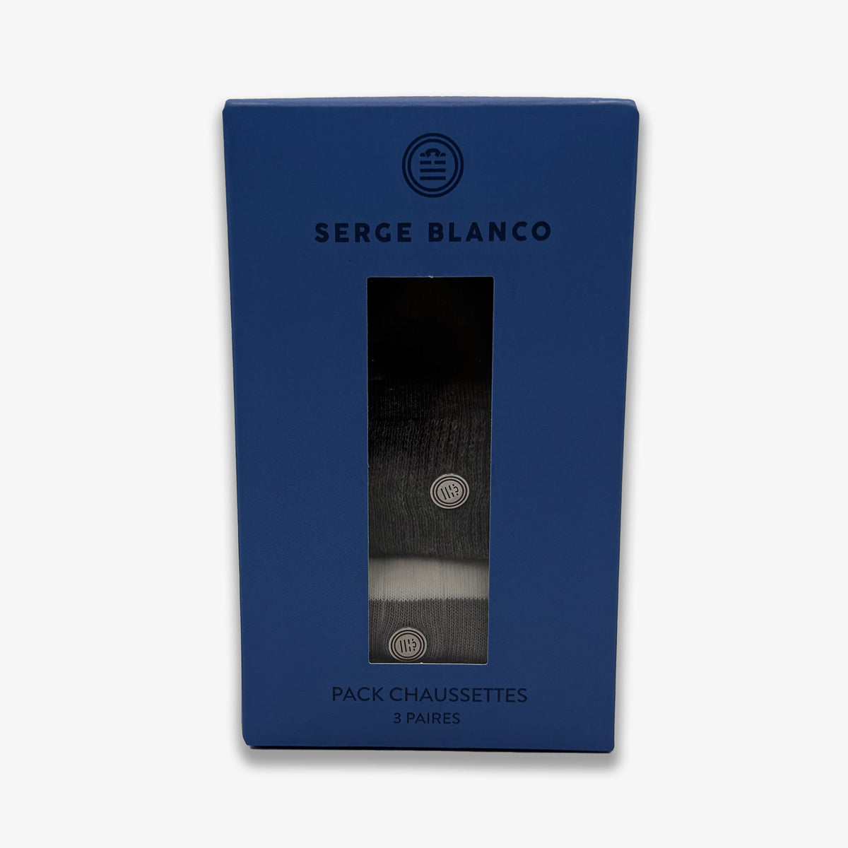 Pacáiste de 3 phéire stocaí priontáilte serge blanco