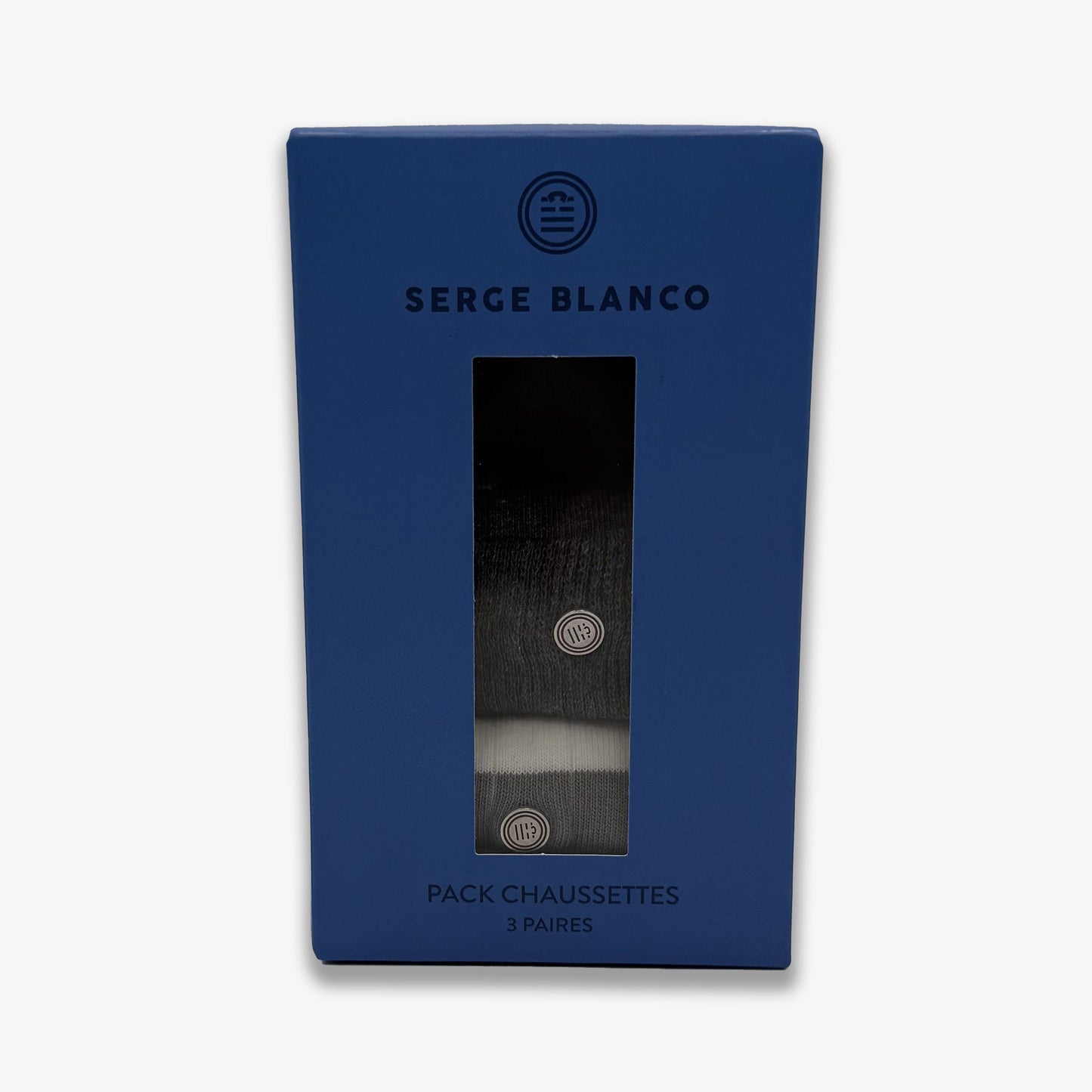 Pacáiste de 3 phéire stocaí priontáilte serge blanco