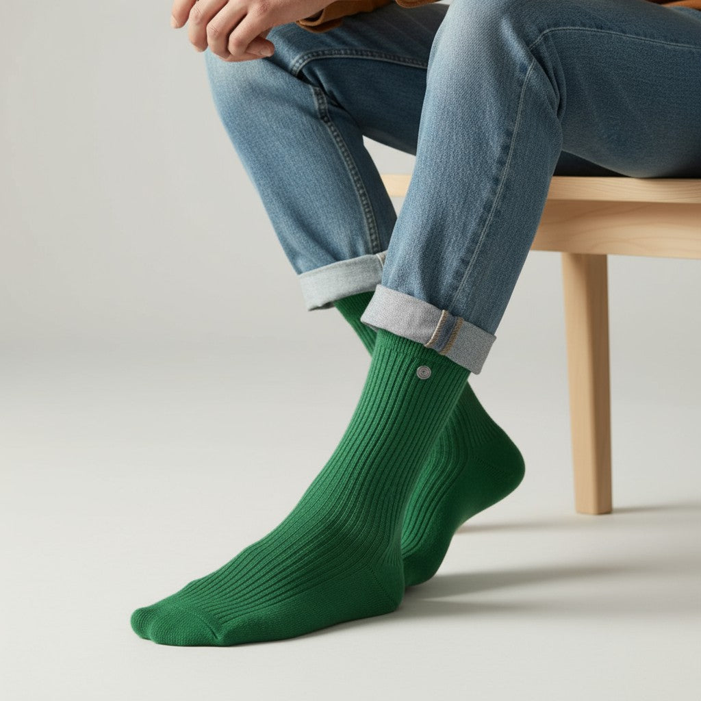 Pack 3 paires de chaussettes longues unies vert mint SERGE BLANCO