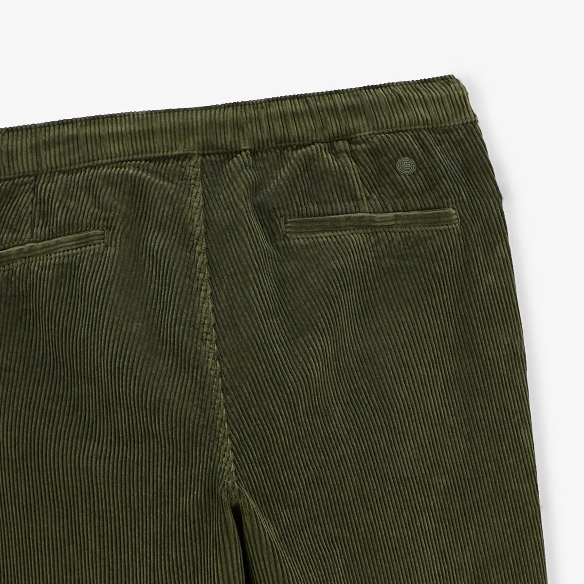 Pantalon 549 regular confort élastiqué vert anglais en velours homme SERGE BLANCO