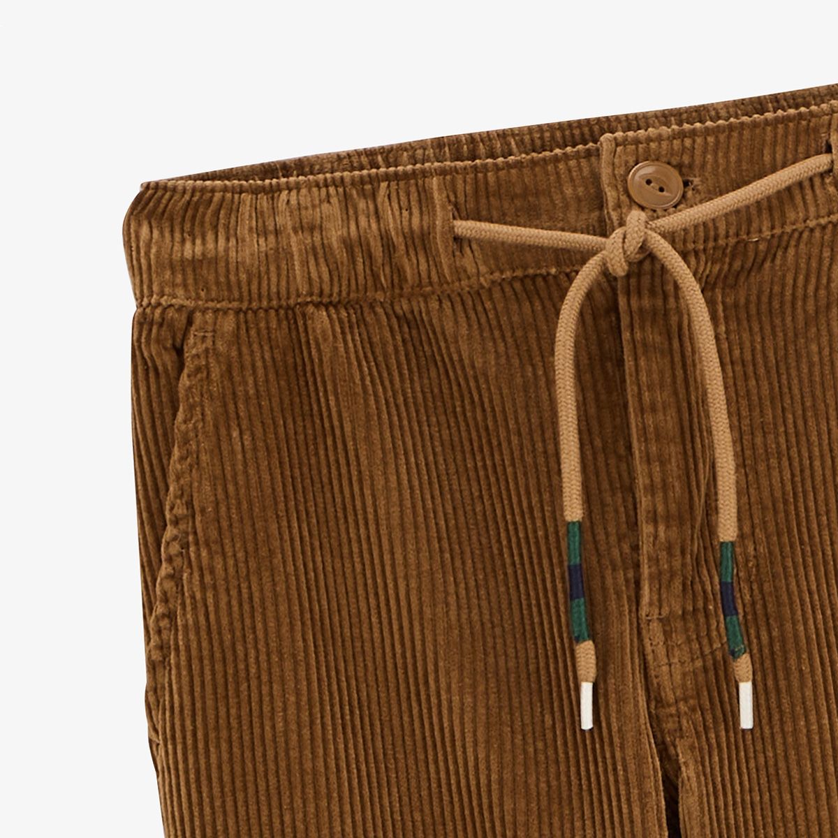 Pantalon 549 velours côtelé regular taille élastiqué garçon marron noisette SERGE BLANCO