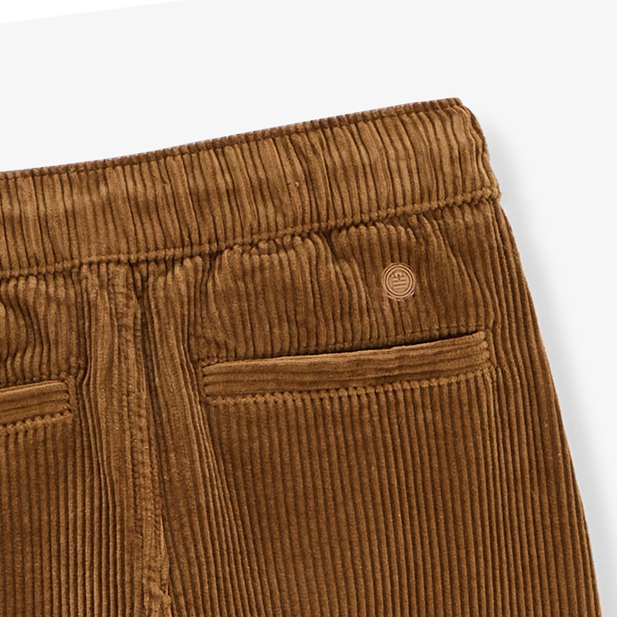 Pantalon 549 velours côtelé regular taille élastiqué garçon marron noisette SERGE BLANCO