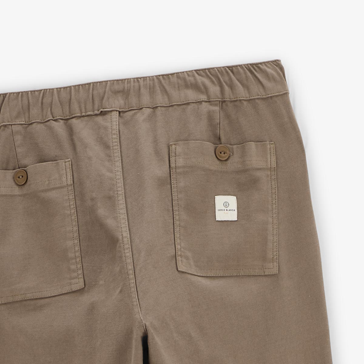 Pantalon 555 taille élastique coupe large shitake en coton homme SERGE BLANCO