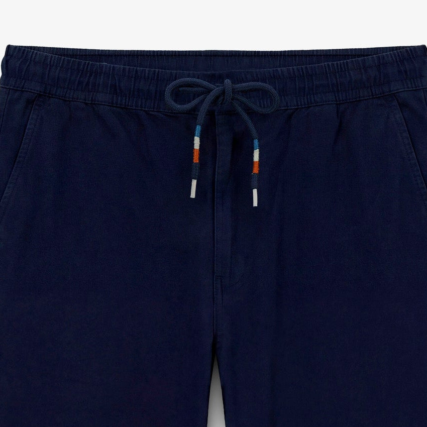 Pantalon 557 en coton taille élastiquée bleu marine