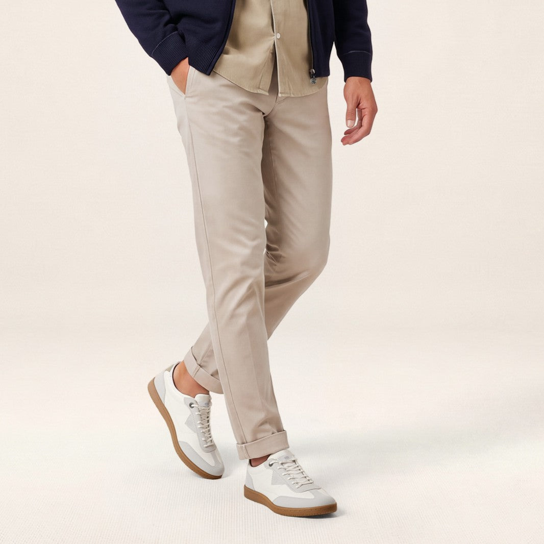 Pantalon 702 confort coton beige travertin