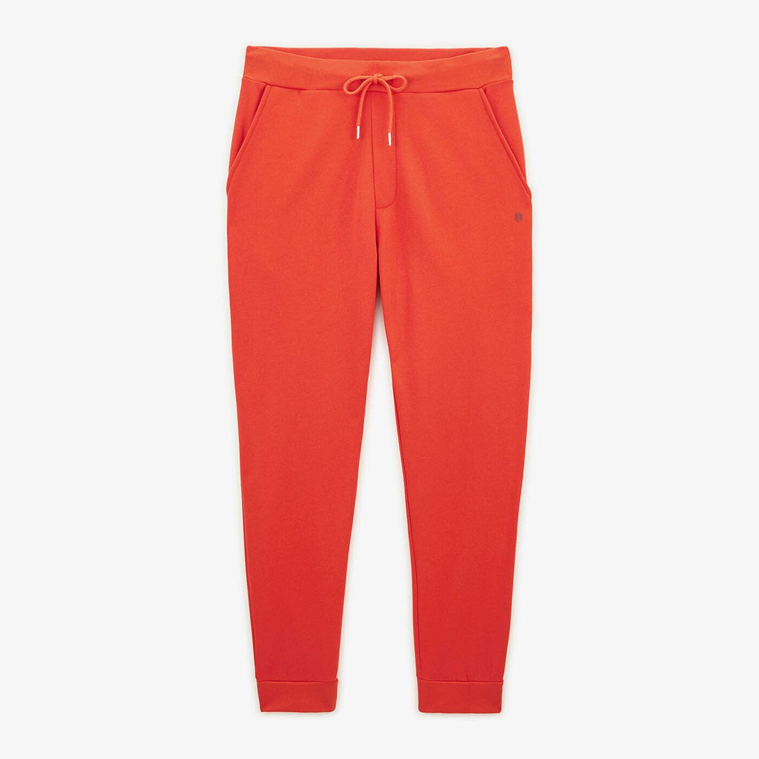 Copper-orange brushed fleece joggers