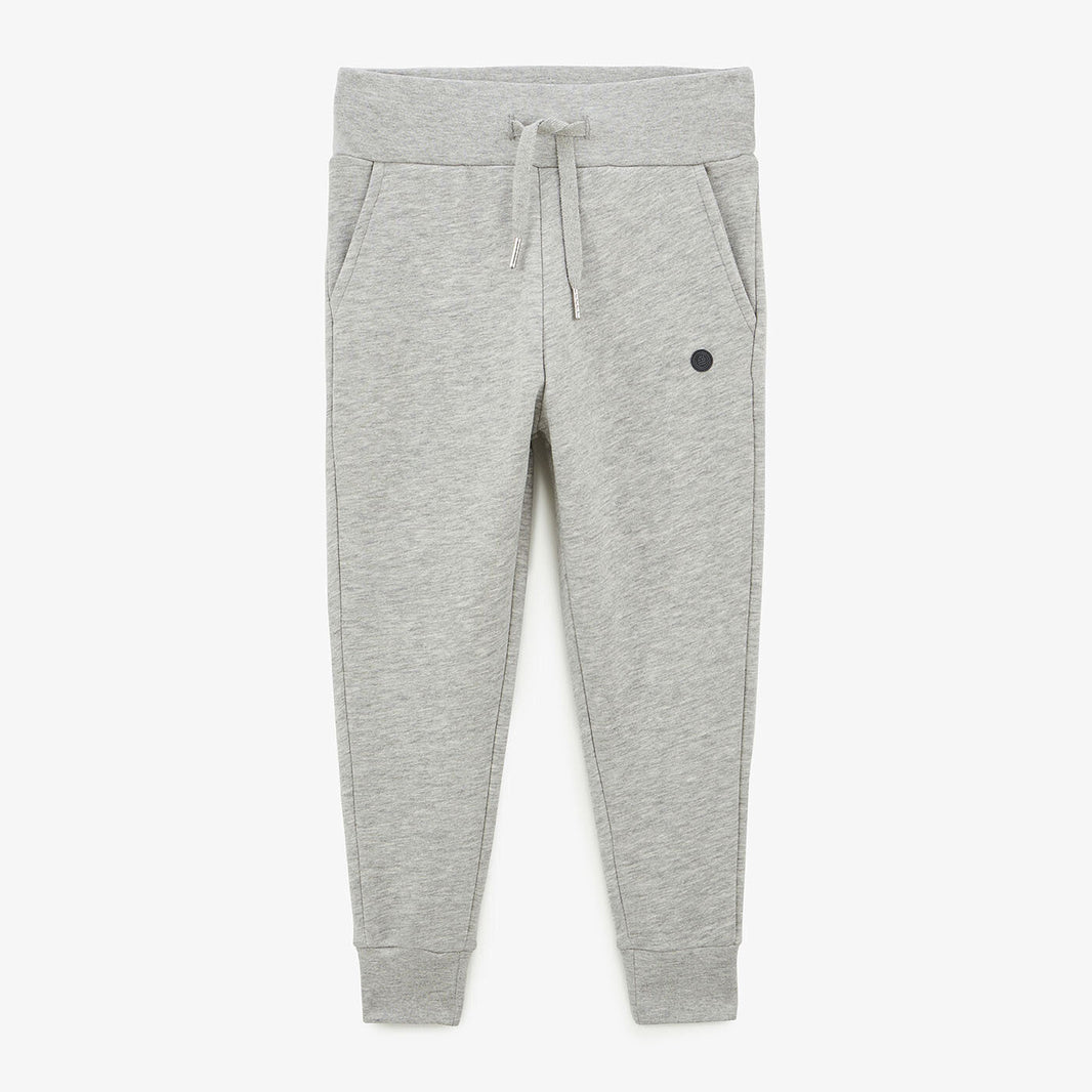 Pantalon de jogging junior en molleton gris chiné