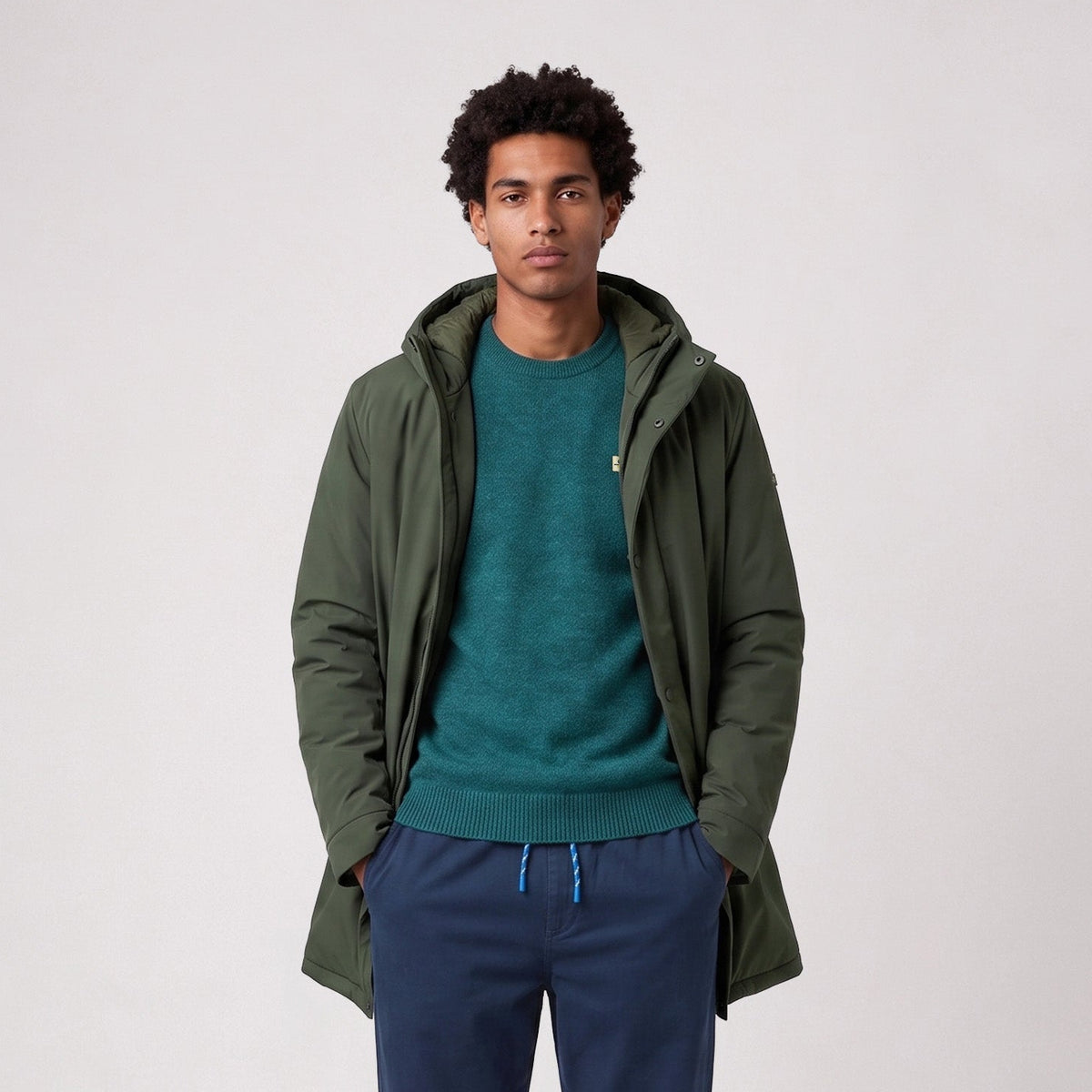Parka Ethan à capuche vert militaire SBPLAY