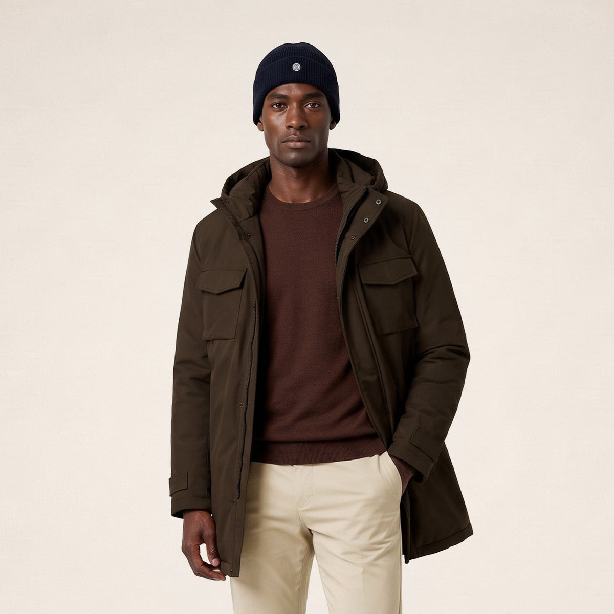 Parka Laurent marron brownie