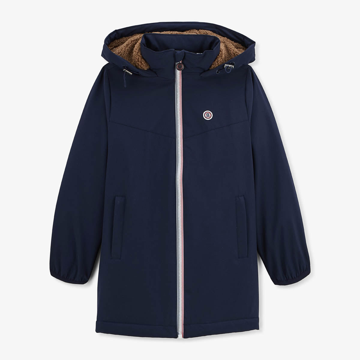 Parka garçon doublure polaire déperlante bleu dark navy Stormer SERGE BLANCO