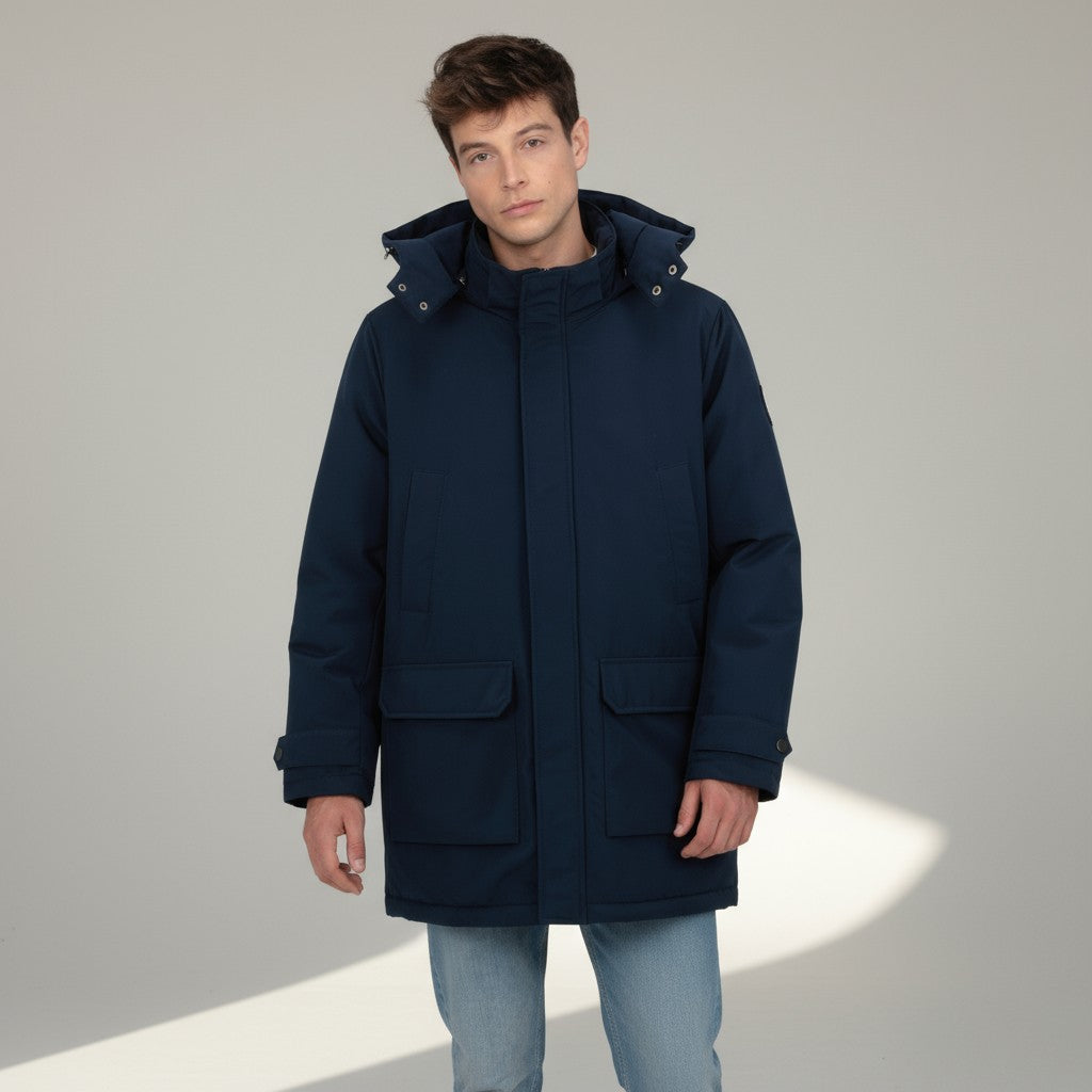 Parka hiver John bleu marine HOMME SERGE BLANCO