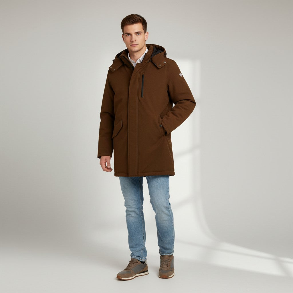 Parka hiver Lario marron chocolat homme serge blanco