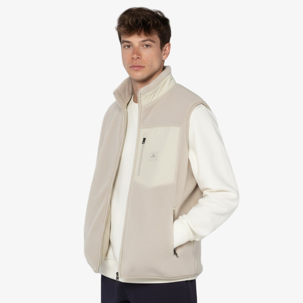 Polaire sans manches blanc ivoire Montréal homme SERGE BLANCO