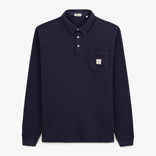 Polo Logano gaufré dark navy