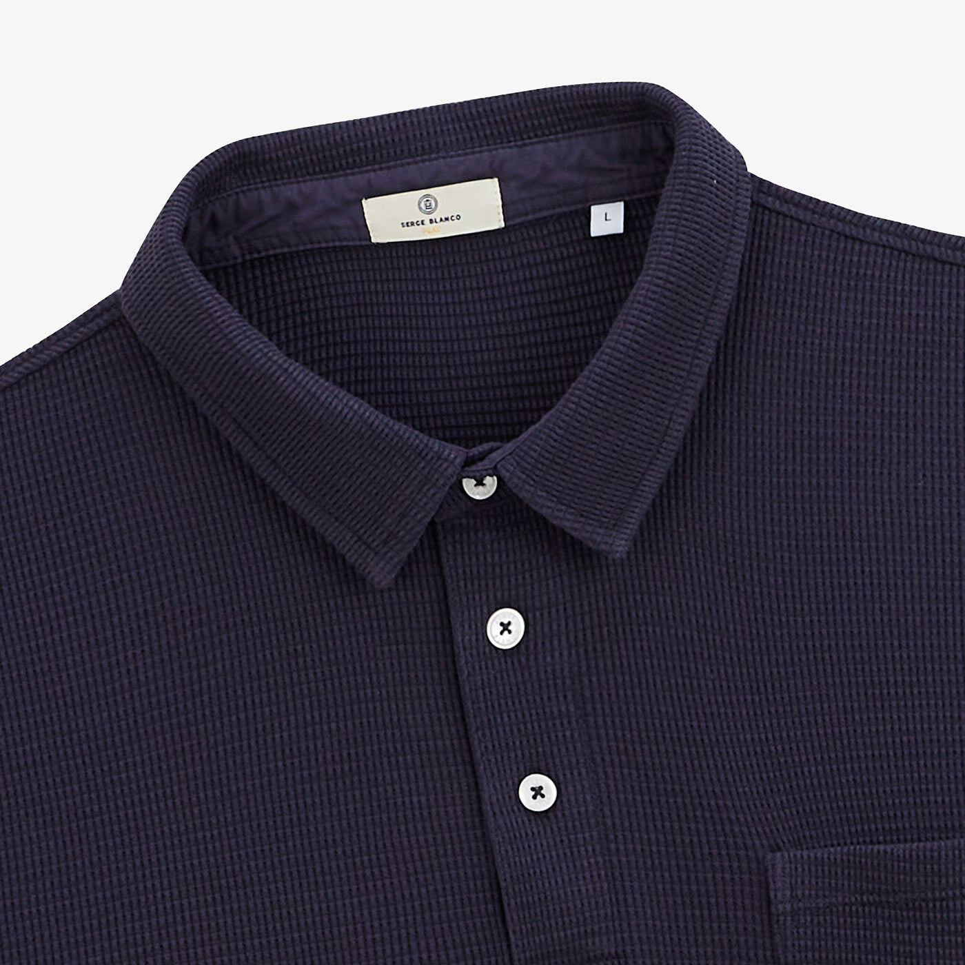 Polo Logano gaufré dark navy