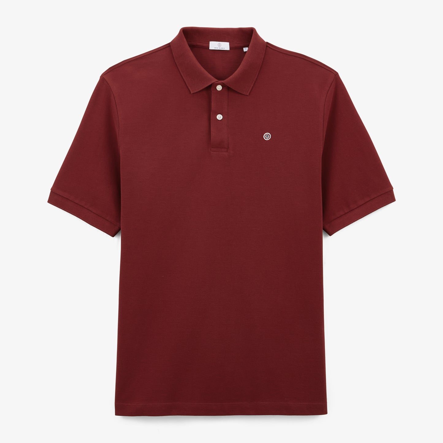 Polo en maille piqué de coton Lucas rouge bordeaux homme serge blanco