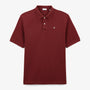 Polo en maille piqué de coton Lucas rouge bordeaux homme serge blanco