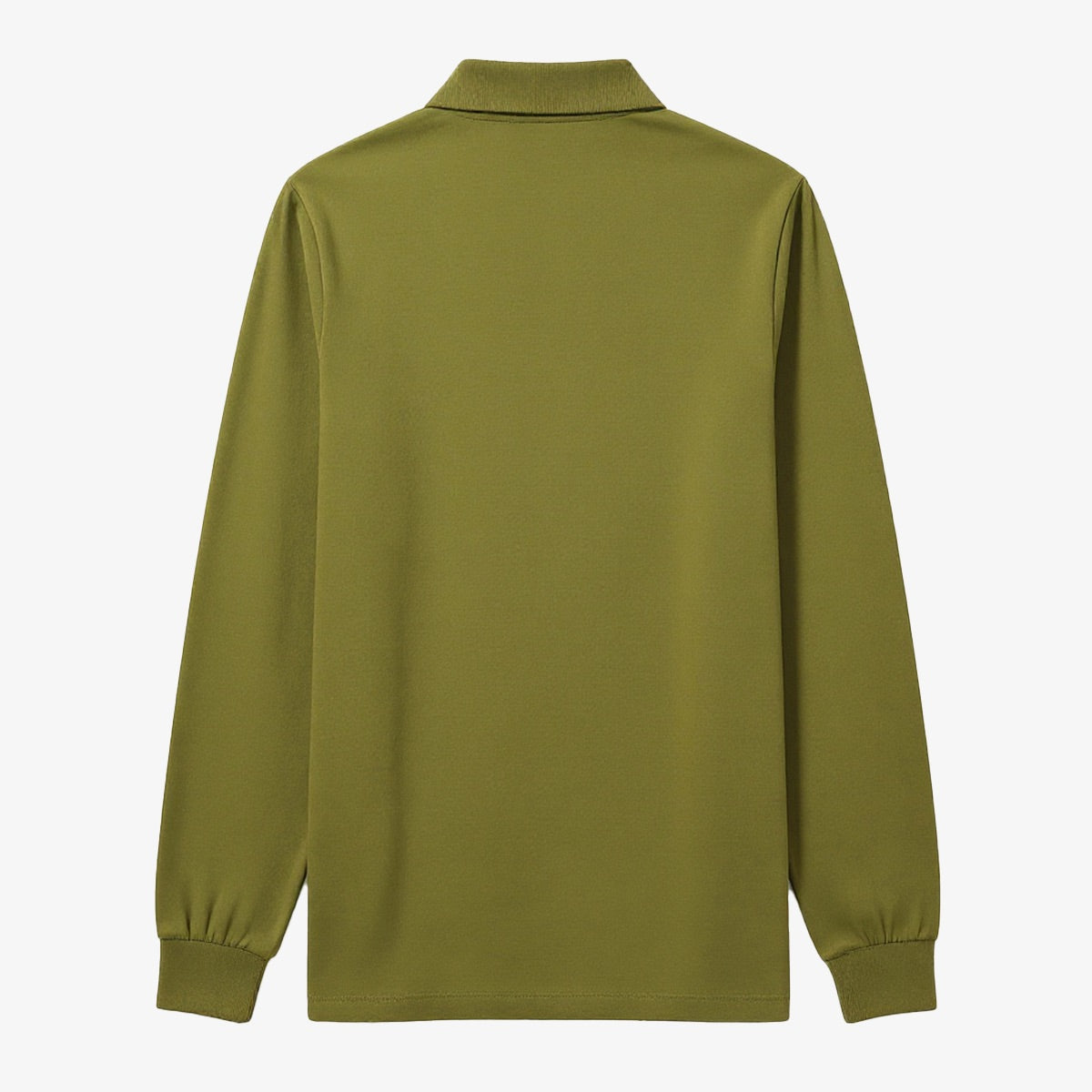 Polo manches longues coton piqué uni bronze Blanco 1958 homme serge blanco