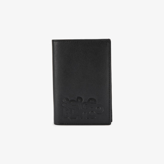  Portefeuille en cuir avec logo embosse noir homme SERGE BLANCO