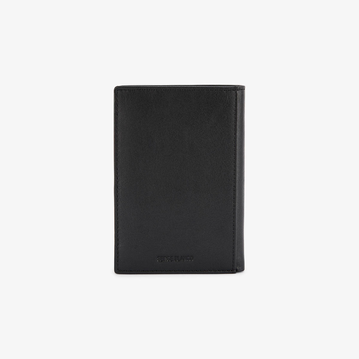  Portefeuille en cuir avec logo embosse noir homme SERGE BLANCO