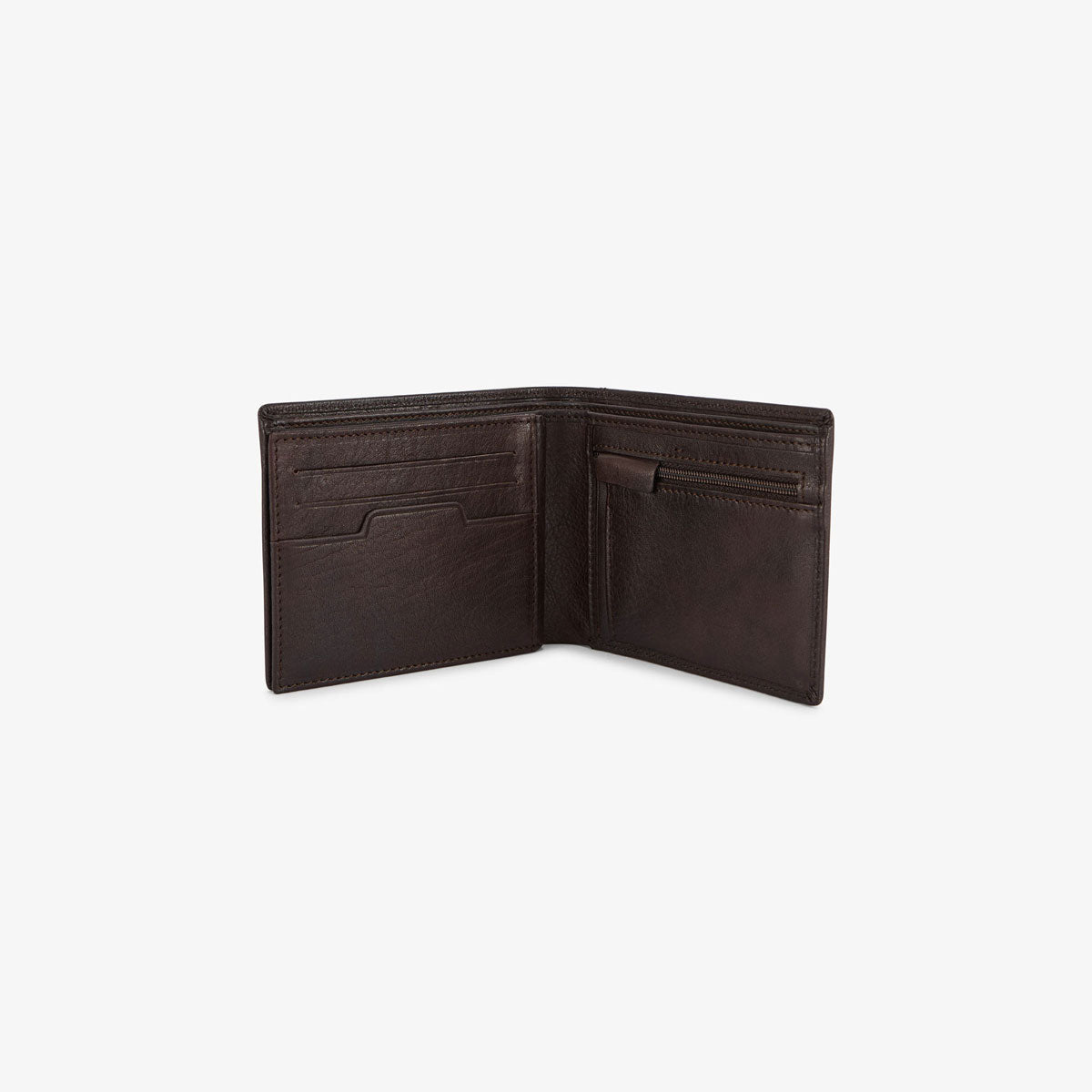 Borsa a tracolla orizzontale in pelle marrone con logo in metallo da uomo SERGE BLANCO