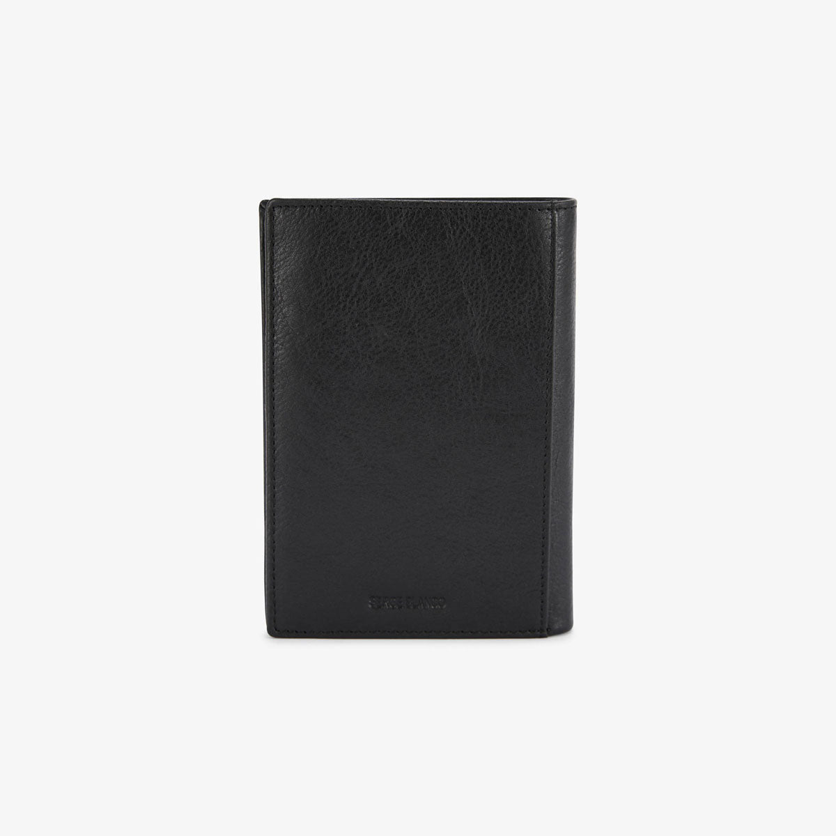 Portefeuille vertical en cuir avec logo embosse noir homme SERGE BLANCO