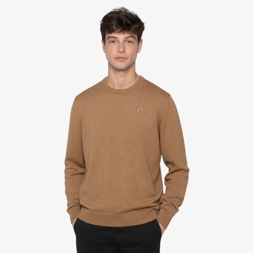Pull Coton Et Laine Marron Noisette Maximus Homme SERGE BLANCO