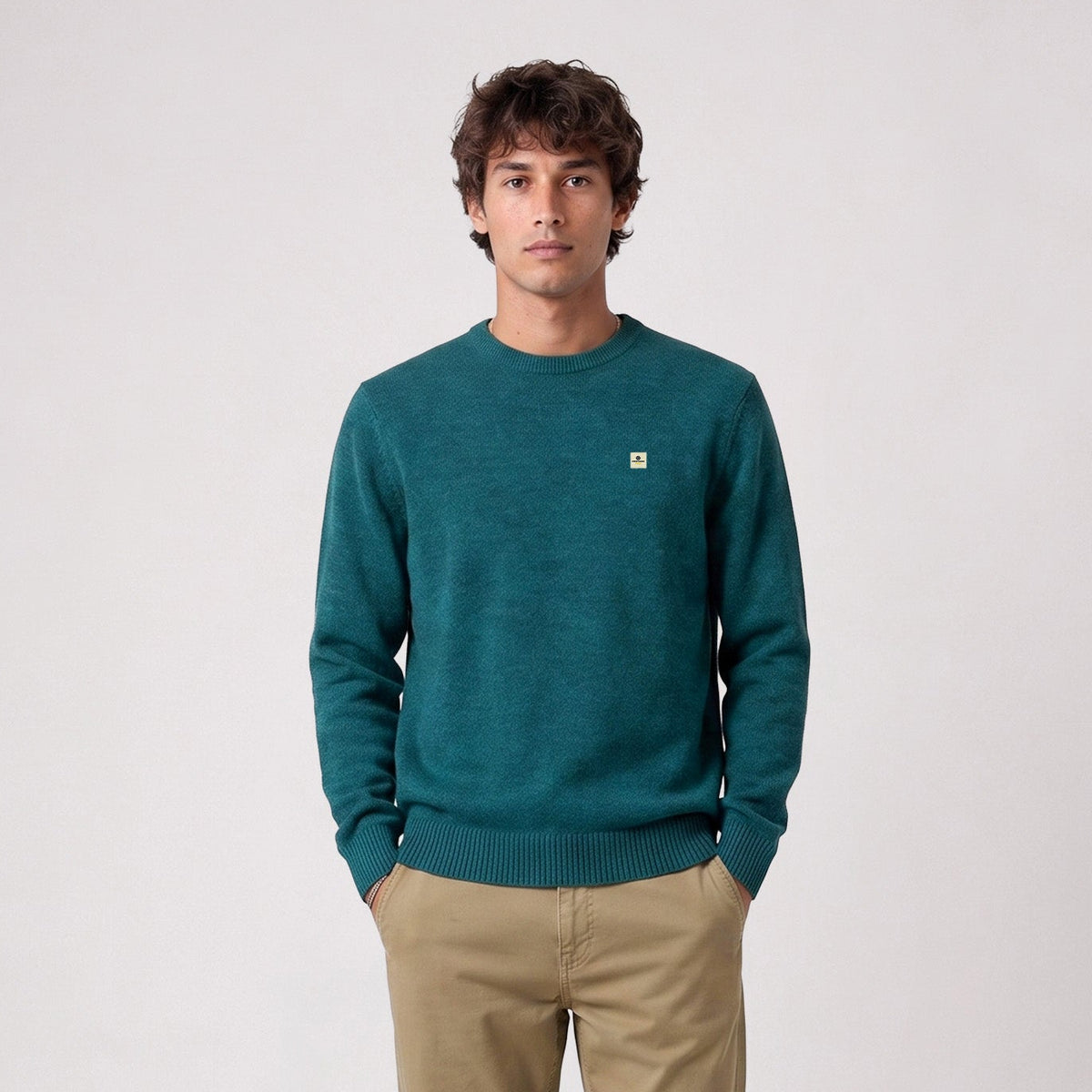 Pull Madani laine col rond bleu canard SBPLAY