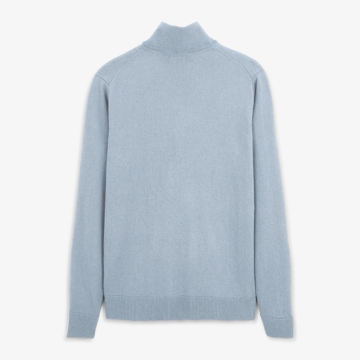 Pull avec col camionneur bleu glacier homme serge blanco