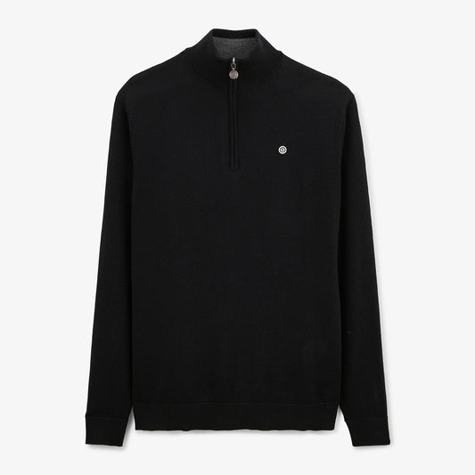 Pull avec col camionneur noir SERGE BLANCO