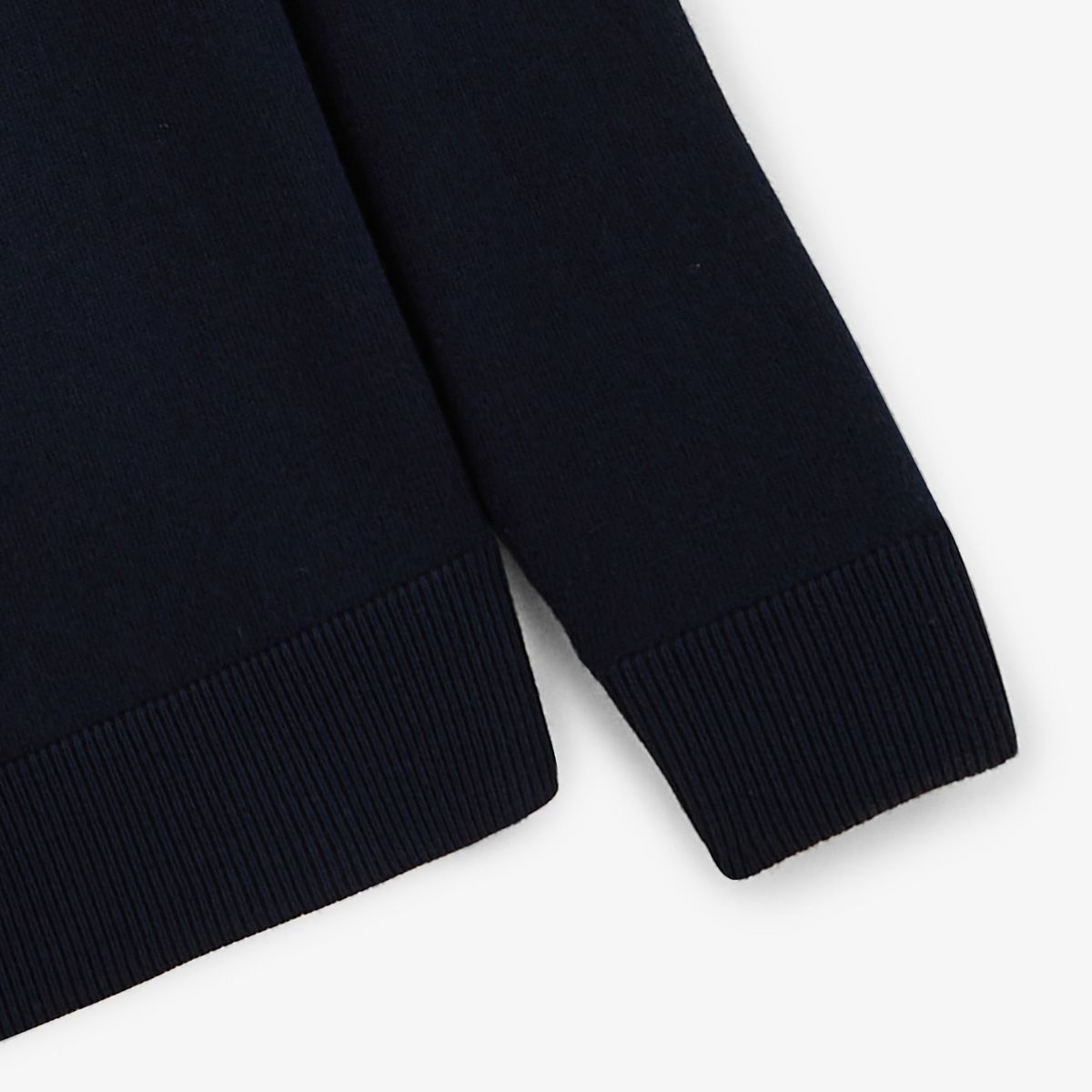 Pull avec col montant en coton et laine bleu dark navy Mica serge blanco