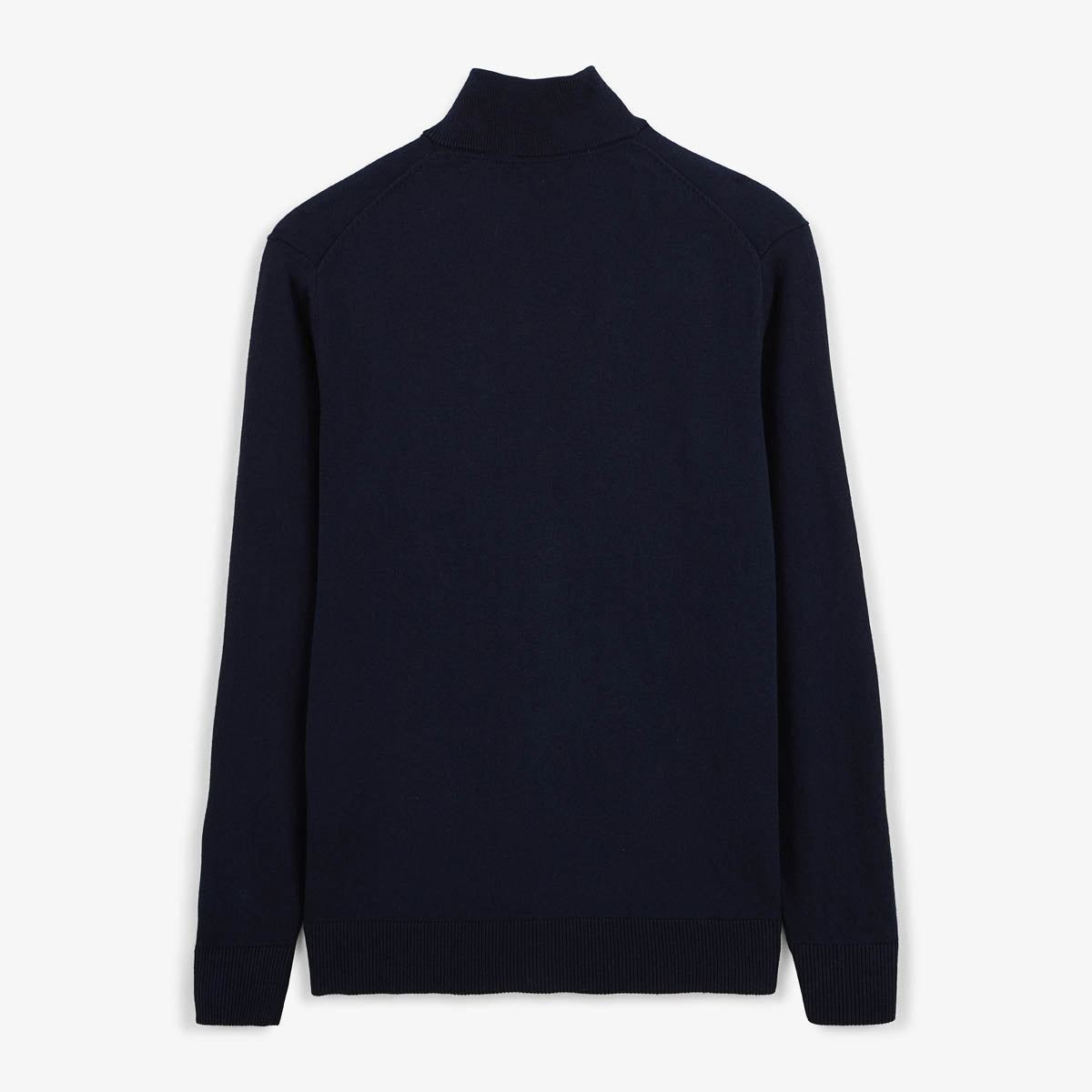 Pull avec col montant zippé bleu dark navy Malo serge blanco