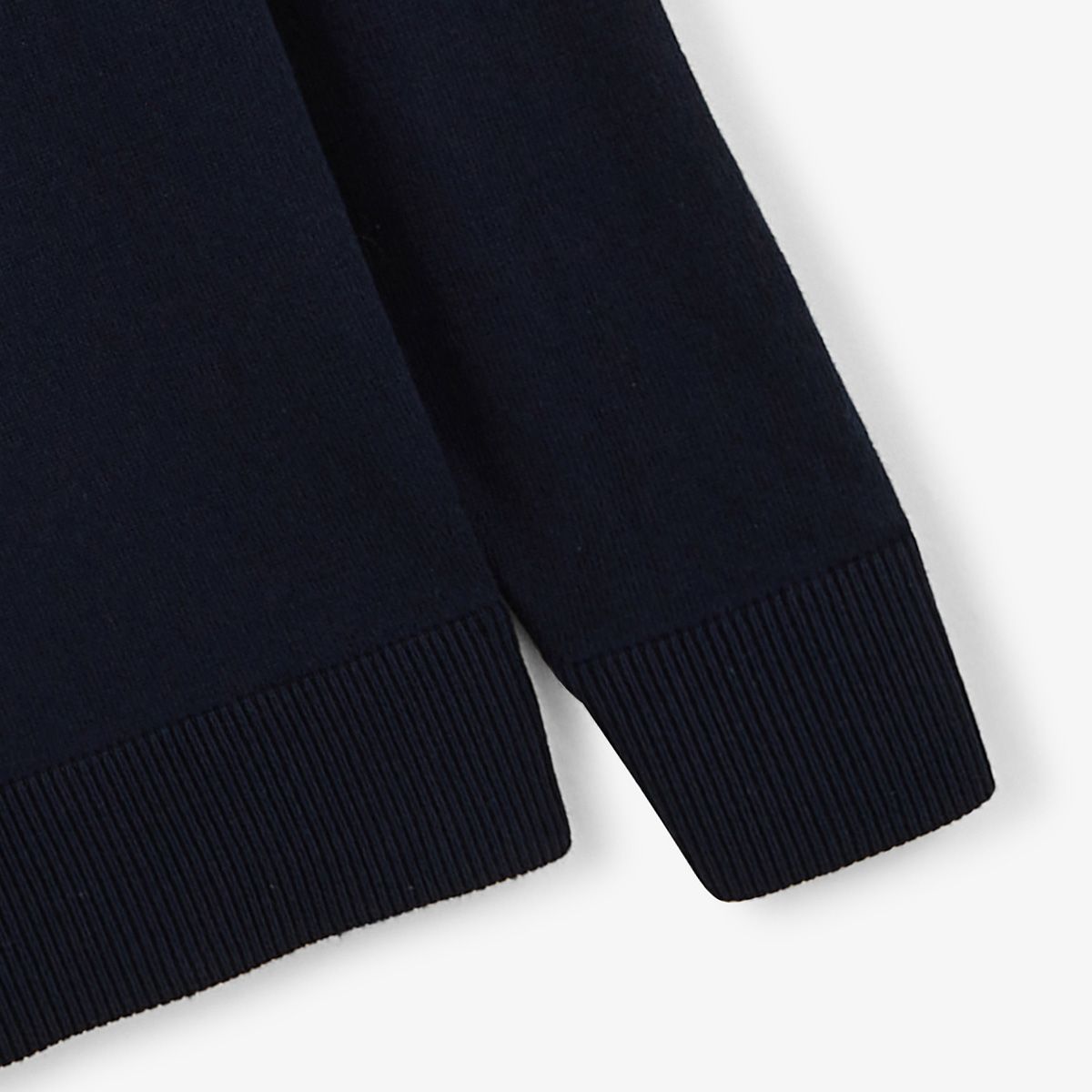 Pull avec col montant zippé bleu dark navy Malo serge blanco 