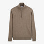 Pullover mit Stehkragen und Reißverschluss in der Farbe „Malo Shitake“ (braun)