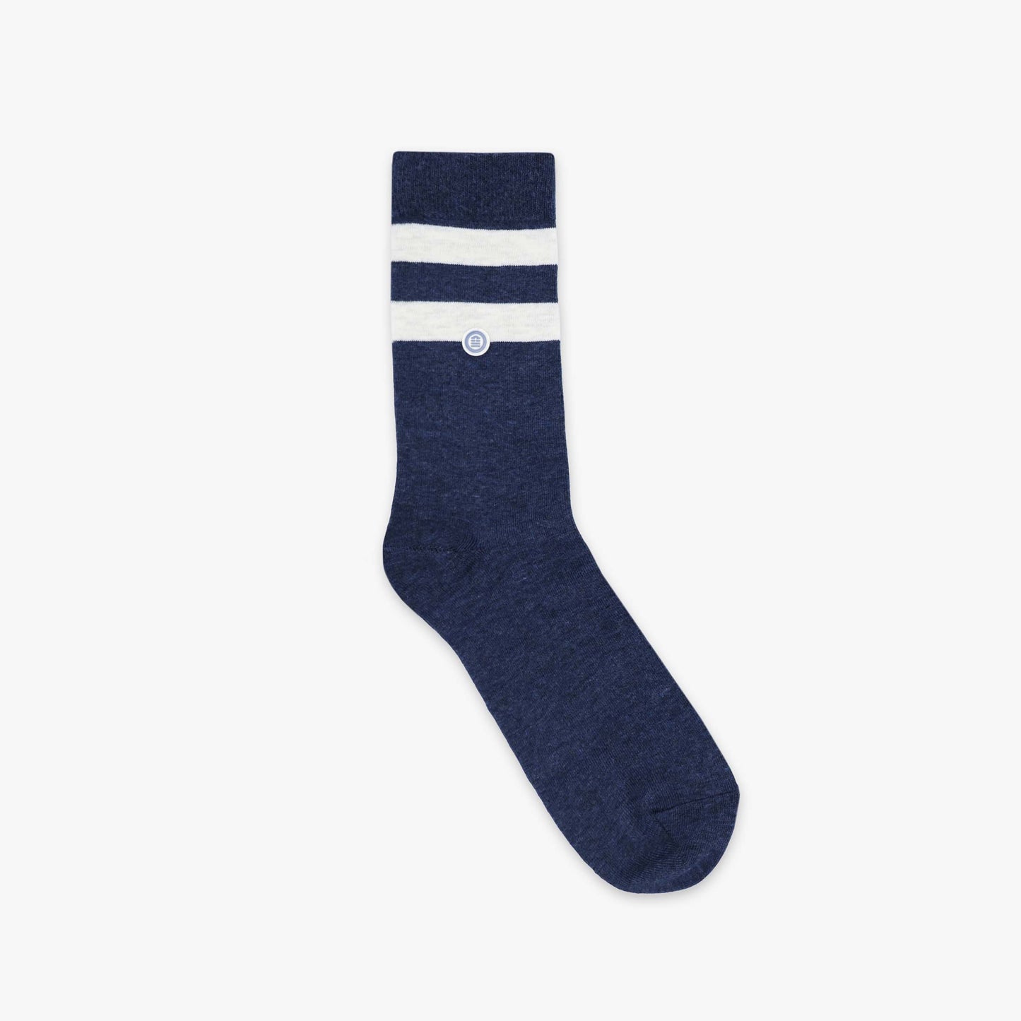 Pack of 3 pairs of solid and striped blue socks
