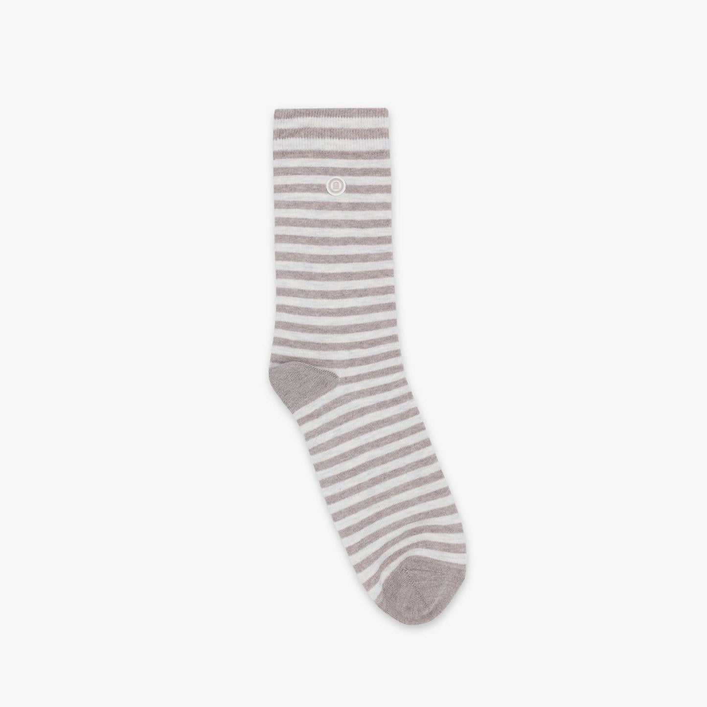 3-pack of solid and striped blue and beige socks