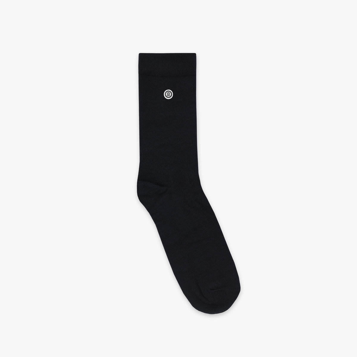 Pack of 3 pairs of solid black and blue socks and beige striped socks