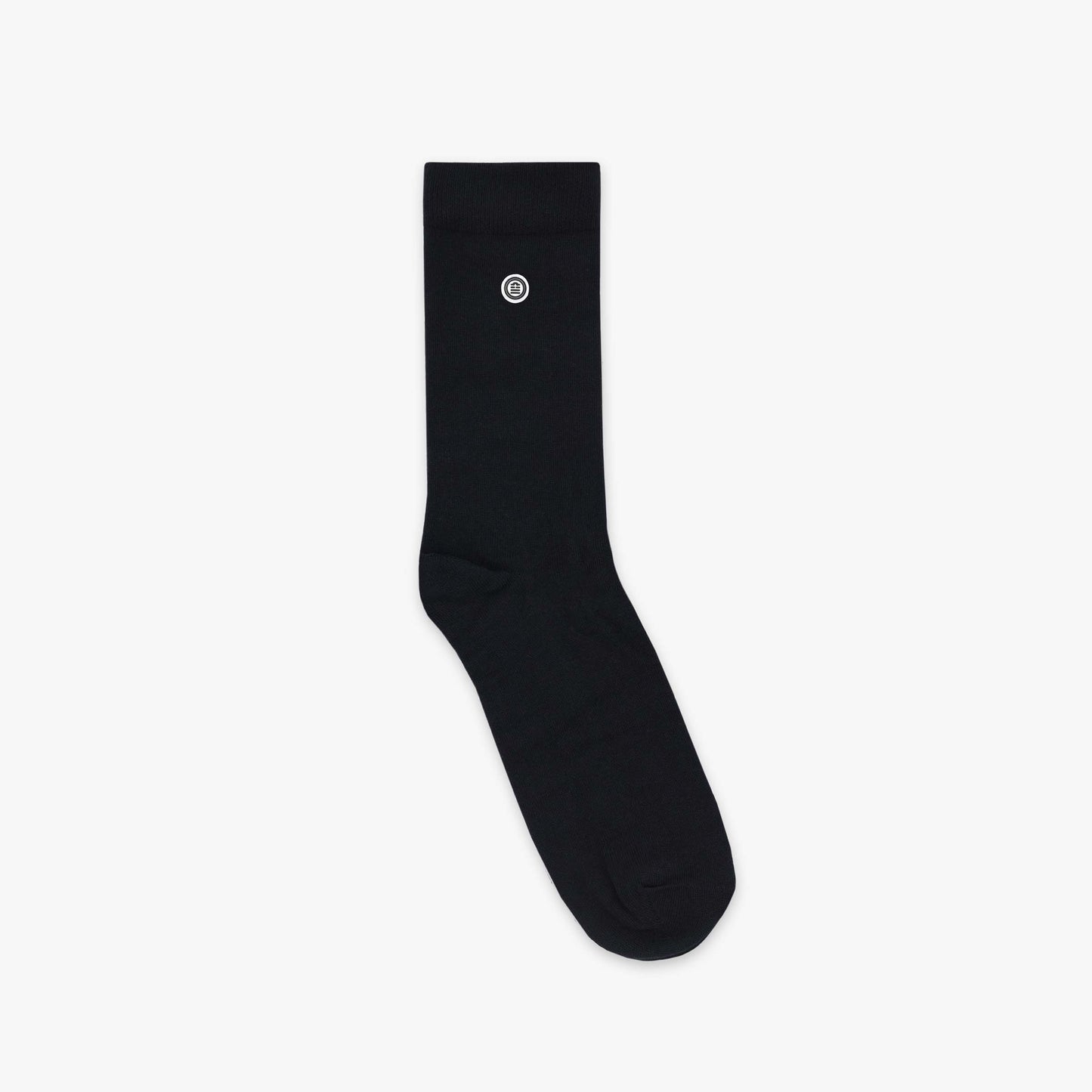 Pack of 3 pairs of solid black and blue socks and beige striped socks