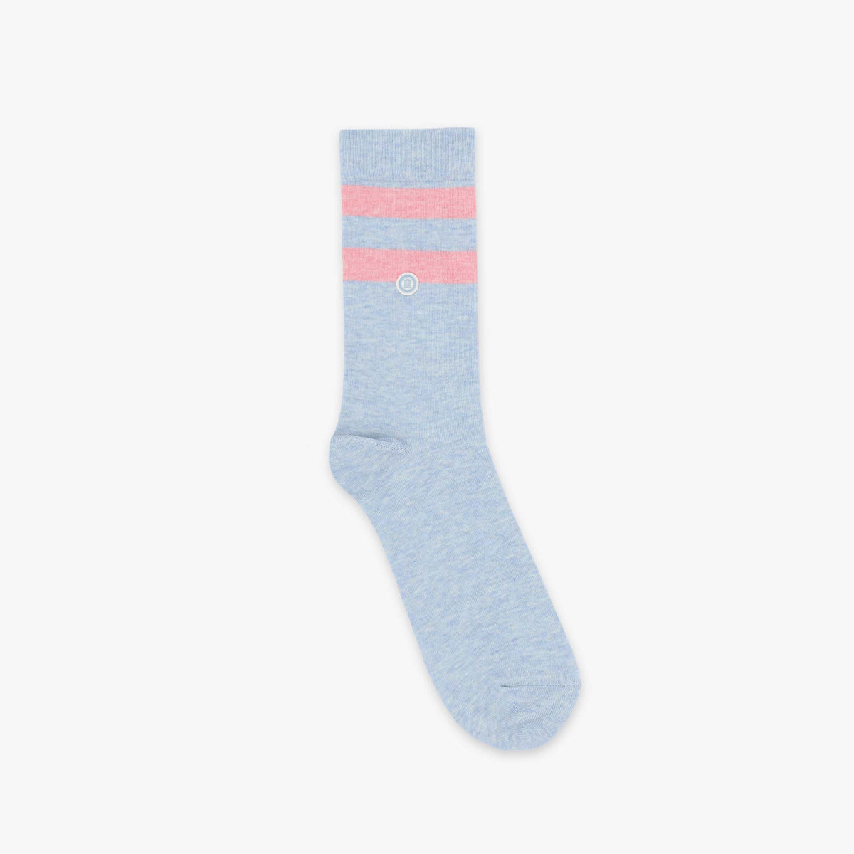 Pack of 3 pairs of solid-color and striped socks in pink and sky blue