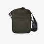 Sacoche bandoulière en cuir et toile canvas vert olive foncé Seattle