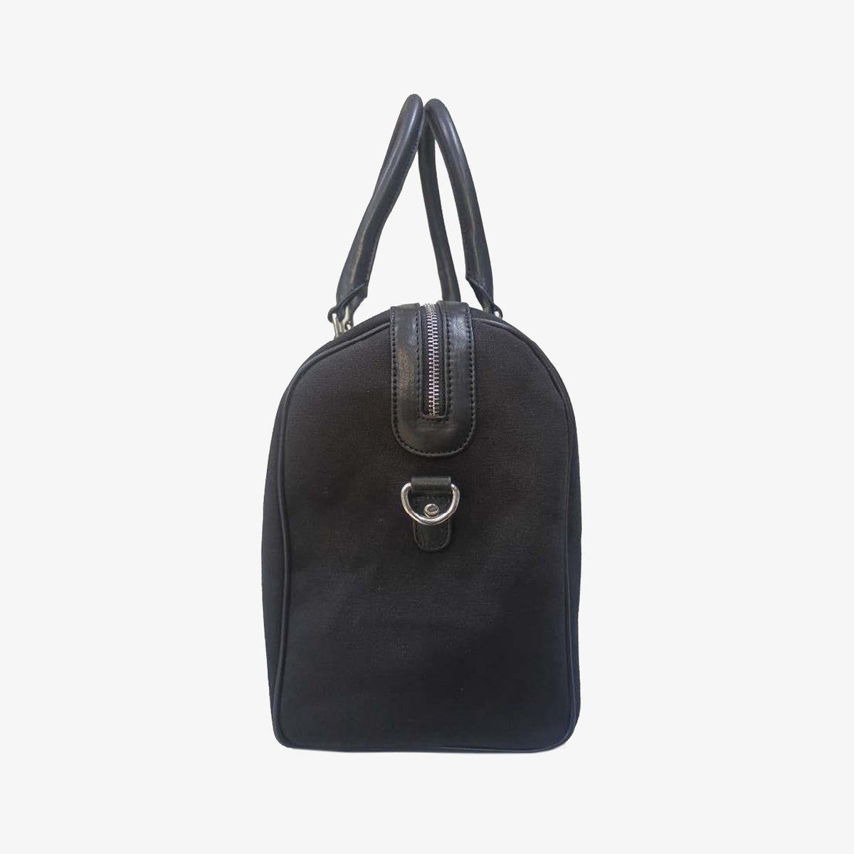 Reisetasche aus Leder und schwarzem Canvas „Seattle“