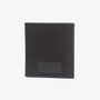 Portefeuille vertical en cuir et toile canvas noir Seattle