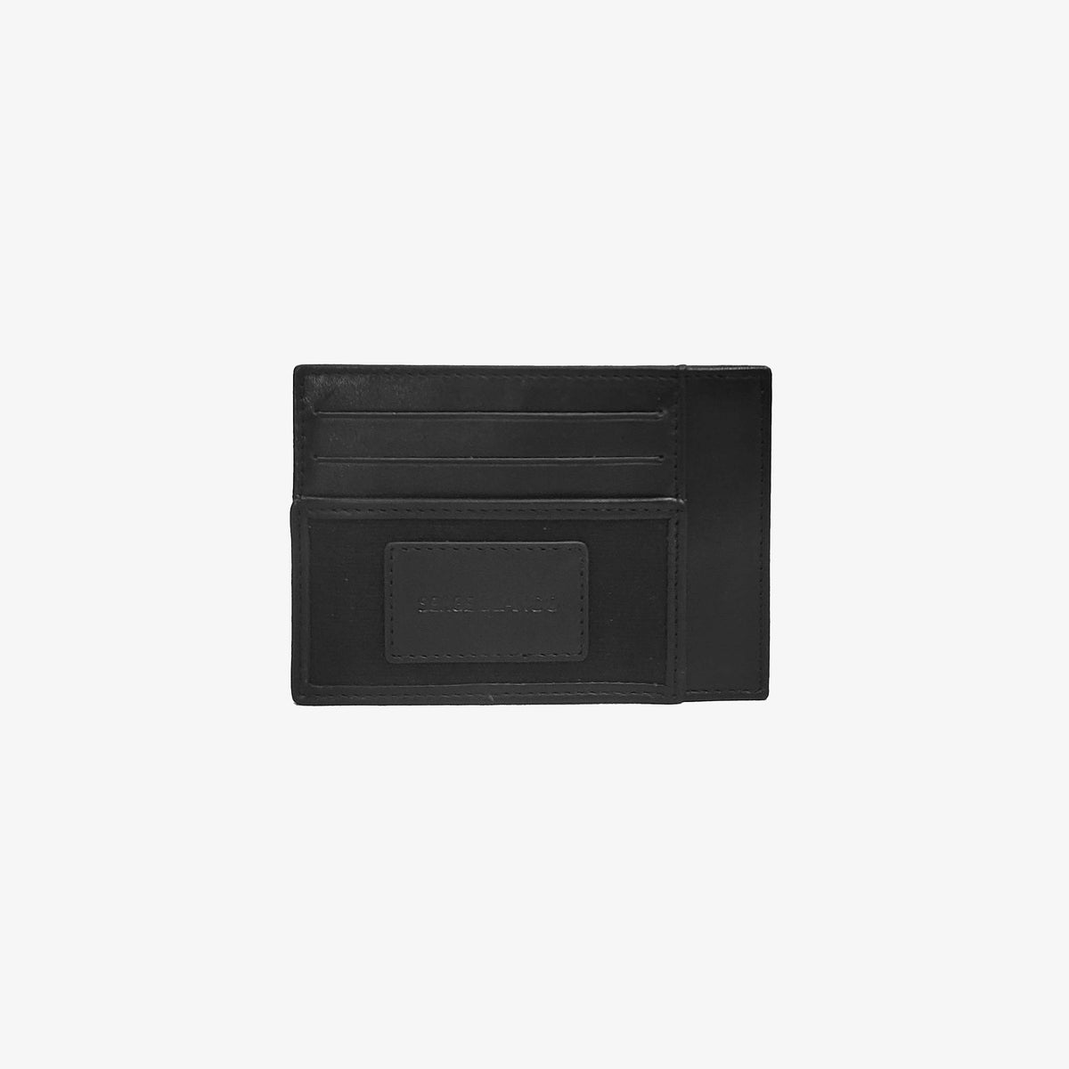Porte-cartes en cuir et toile canvas noir Seattle