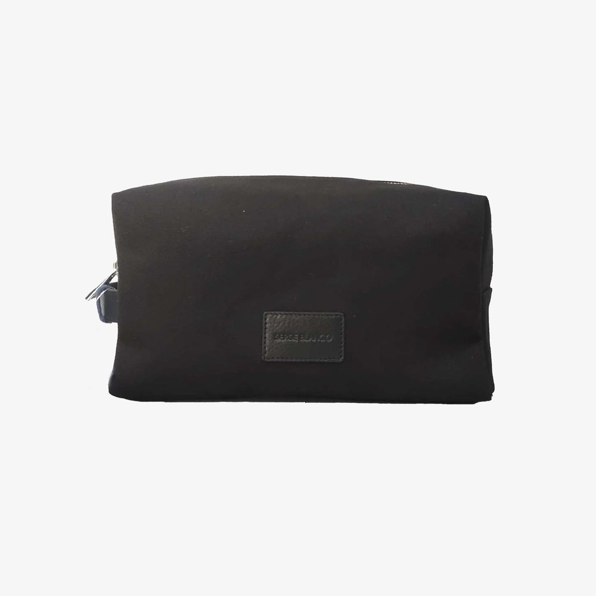 Trousse de toilette en cuir et toile canvas noir Seattle