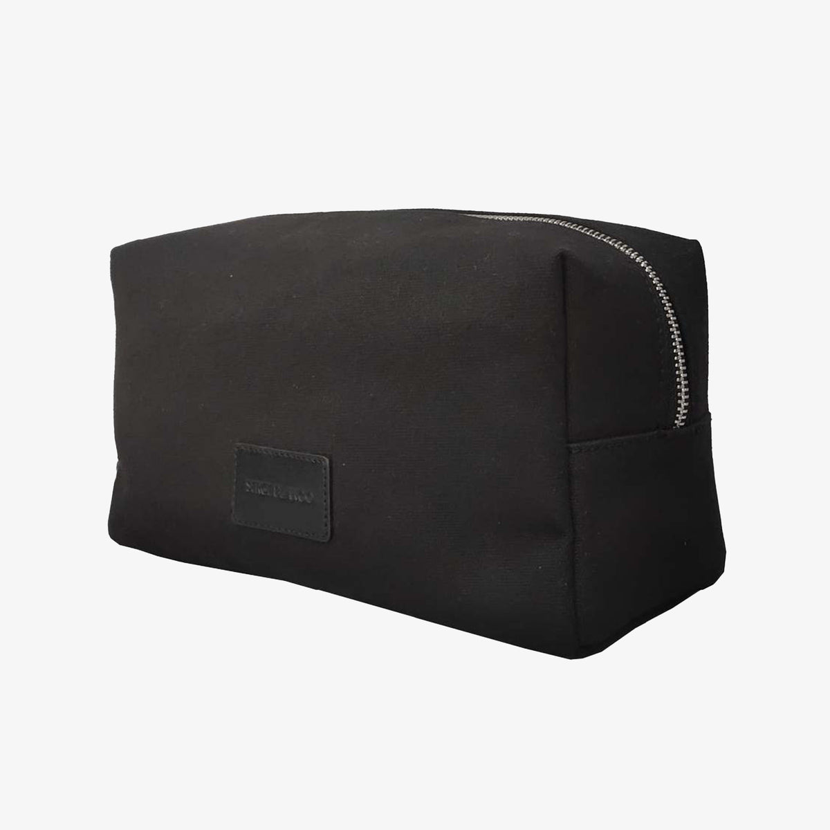 Trousse de toilette en cuir et toile canvas noir Seattle