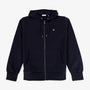 Sweat zippé à capuche Sidney en coton bleu marine